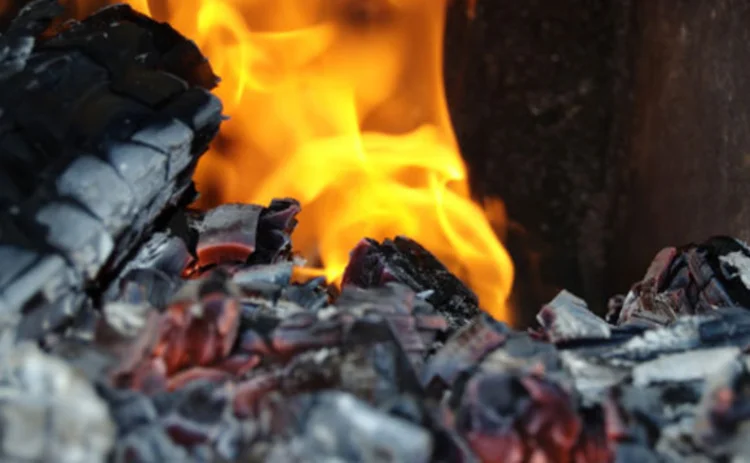 A coal fire