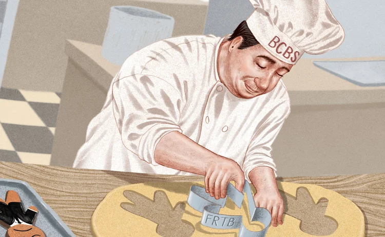 Chef cutting gingerbread man