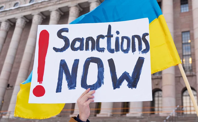 Demonstration for sanctions against Russia